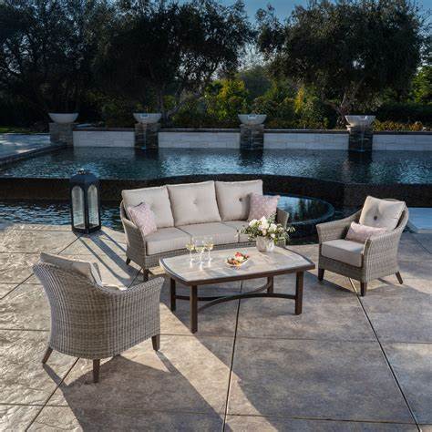 Deep seating patio furniture sets hot sale