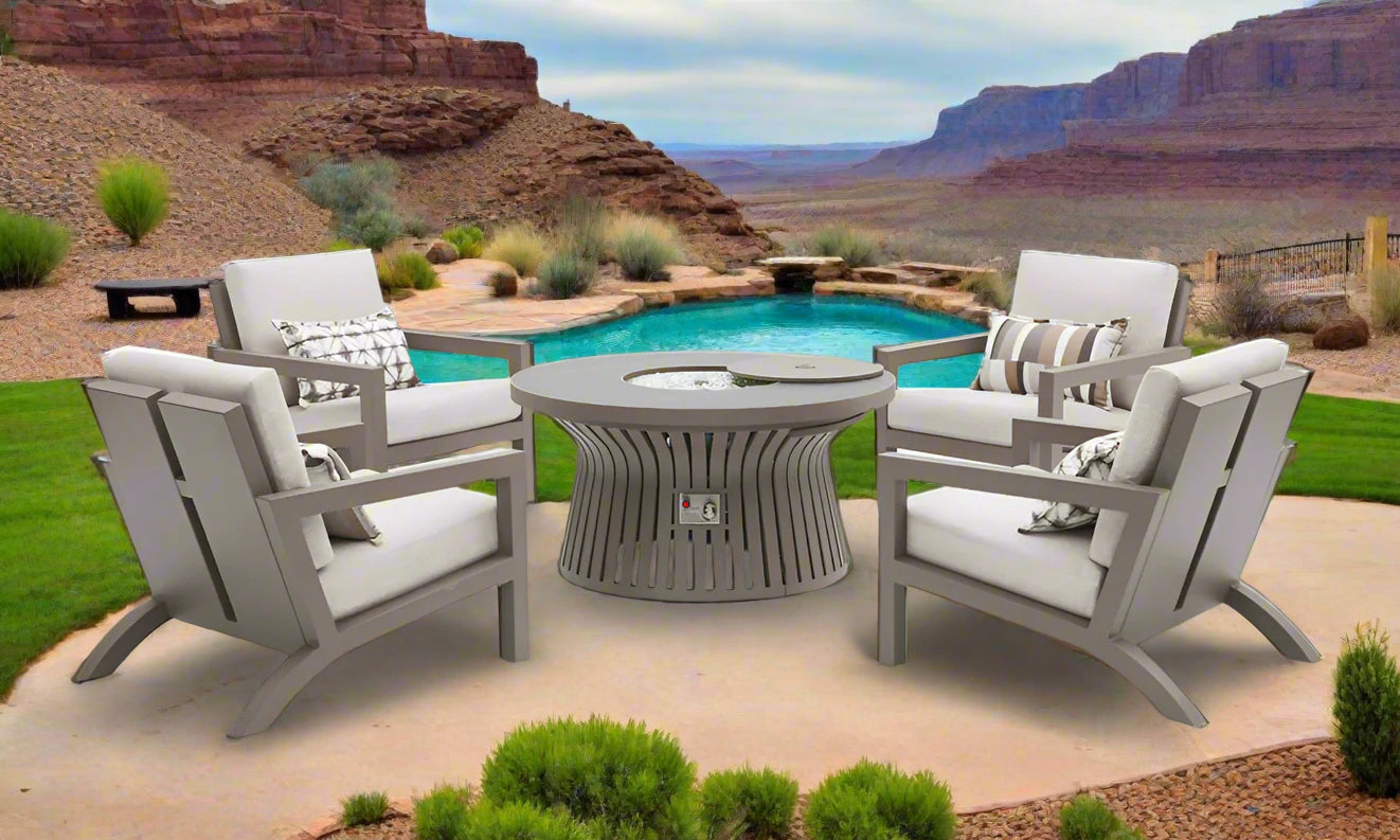 Larkspur 5 Piece Fire Outdoor Seating